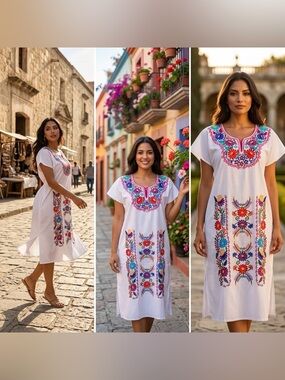NWT Traditional Mexican embroidered dress